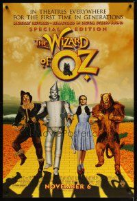 7f832 WIZARD OF OZ advance DS 1sh R98 Victor Fleming, Judy Garland all-time classic!