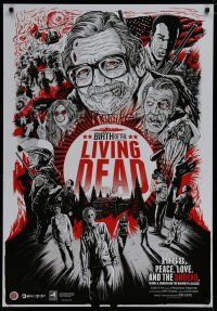 7f846 YEAR OF THE LIVING DEAD 1sh '13 wonderful art of George Romero & zombies by Gary Pullin!