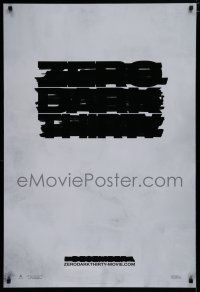 7f850 ZERO DARK THIRTY teaser DS 1sh '12 Jessica Chastain, cool redacted title design!