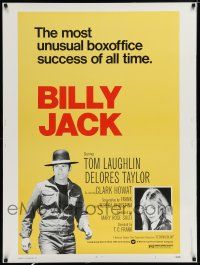 7g263 BILLY JACK 30x40 R73 Tom Laughlin, Delores Taylor, most unusual boxoffice success ever!