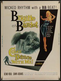 7g287 COME DANCE WITH ME 30x40 '60 Voulez-vous Danser avec Moi?, sexy beckoning Brigitte Bardot!