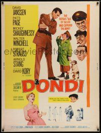7g309 DONDI 30x40 '61 David Janssen, Walter Winchell, tale of the kid who captured the army!