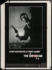 7g321 ENFORCER 30x40 '76 photo of Clint Eastwood as Dirty Harry by Bill Gold!