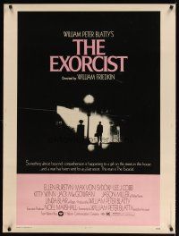 7g324 EXORCIST 30x40 '74 William Friedkin, Max Von Sydow, William Peter Blatty horror classic!