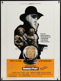 7g327 FAMILY PLOT 30x40 '76 from the mind of devious Alfred Hitchcock, Karen Black, Bruce Dern!