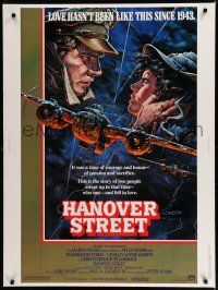 7g349 HANOVER STREET 30x40 '79 art of Harrison Ford & Lesley-Anne Down in World War II by Alvin!
