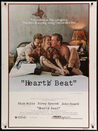 7g352 HEART BEAT 30x40 '80 Nick Nolte as Neal Cassady, Sissy Spacek, John Heard as Jack Kerouac!
