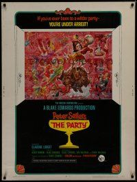 7g427 PARTY style B 30x40 '68 Peter Sellers, Blake Edwards, great art by Jack Davis!