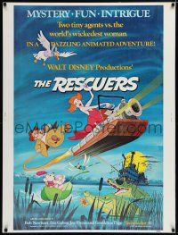 7g446 RESCUERS 30x40 '77 Disney mouse mystery adventure cartoon from the depths of Devil's Bayou!