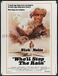 7g515 WHO'LL STOP THE RAIN 30x40 '78 artwork of Nick Nolte & Tuesday Weld by Tom Jung!