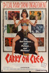 7g121 CARRY ON CLEO style Z 40x60 '65 English comedy on the Nile, sexy full-length Amanda Barrie!