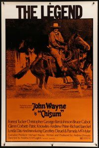 7g123 CHISUM 40x60 '70 Andrew V. McLaglen, The Legend John Wayne on horseback!
