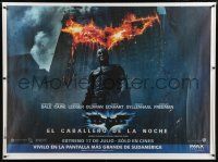 7g096 DARK KNIGHT Argentinean 43x58 '08 Bale as Batman in front of flaming building!