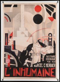 7g054 INHUMAN WOMAN REPRODUCTION French commercial poster '00s L'inhumaine, wonderful artwork!
