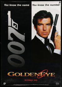 7g091 GOLDENEYE teaser English German 33x47 '95 Pierce Brosnan as secret agent James Bond 007!