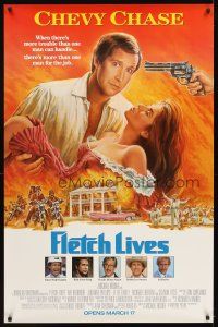 7g228 FLETCH LIVES advance half subway '89 Chevy Chase, Gone With the Wind parody art!