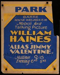 7g030 ALIAS JIMMY VALENTINE trolley card '28 William Haines, Lionel Barrymore, Leila Hyams!