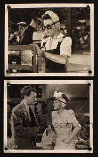 7h932 HERS TO HOLD 2 8x10 stills '43 cool images of gorgeous riveter Deanna Durbin, Joseph Cotten!