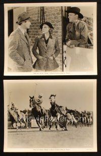 7h943 KID FROM TEXAS 2 8x10 stills '39 Dennis O'Keefe, Florence Rice, wild western polo image!