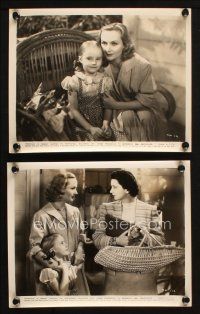 7h939 IN NAME ONLY 2 8x10 stills '39 cool images of beautiful Carole Lombard w/ Kay Francis & child
