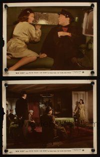 7h283 MAN HUNT 2 color 8x10 stills '41 Walter Pidgeon, George Sanders, directed by Fritz Lang!
