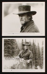 7h958 PALE RIDER 2 8x10 stills '85 two great close images of cowboy Clint Eastwood!