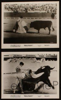 7h765 BULLFIGHT 4 8x10 stills '56 matador images, great image of the bull winning!