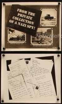7h827 CONFESSIONS OF A NAZI SPY 3 8x10 stills '39 faux autograph album w/ photos and more!