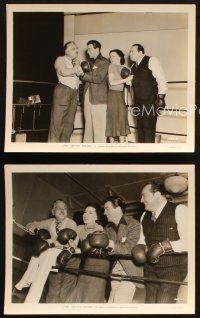 7h831 CROWD ROARS 3 8x10 stills '38 boxer Robert Taylor w/Maureen O'Sullivan, Arnold, Morgan!