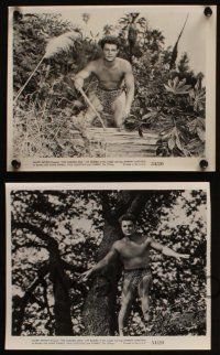 7h785 GOLDEN IDOL 4 8x10 stills '54 images of Johnny Sheffield as Bomba of the Jungle w/ ape Kimbbo