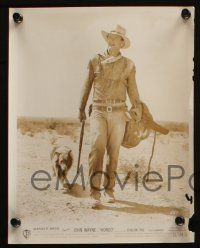 7h849 HONDO 3 8x10.25 stills '53 cool images of John Wayne with rifle, dog and horse!