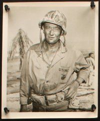7h685 JOHN WAYNE 6 8x10 stills '40s-50s from Sands of Iwo Jima, Fighting Kentuckian, more!