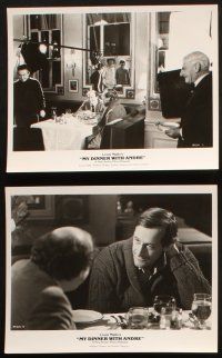 7h521 MY DINNER WITH ANDRE 9 8x10 stills '81 Wallace Shawn, Andre Gregory, Louis Malle directed!