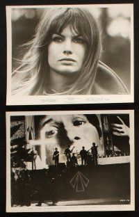 7h467 PRIVILEGE 11 8x10 stills '67 Jean Shrimpton, Paul Jones, cool rock 'n' roll images!