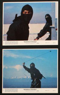 7h117 REVENGE OF THE NINJA 8 8x10 mini LCs '83 Sho Kosugi, cool martial arts kung fu action images!