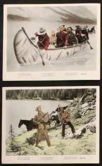 7h063 SASKATCHEWAN 10 color 8x10 stills '54 Canadian Mountie Alan Ladd & sexy Shelley Winters!