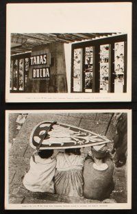 7h647 TARAS BULBA 7 8x10 stills '62 Yul Brynner and four cool candids with stills outside theater!