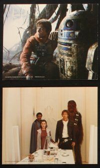 7h093 EMPIRE STRIKES BACK 8 color 8x10 stills '80 Lucas, Luke, Darth Vader, Han, Chewie, Leia, R2!