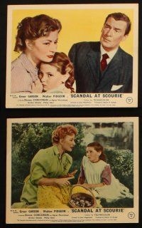 7h175 SCANDAL AT SCOURIE 8 color English FOH LCs '53 pretty Greer Garson & Walter Pidgeon!