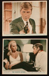 7h181 SCORPIO LETTERS 8 color English FOH LCs '67 Alex Cord, sexy Shirley Eaton, English spies!