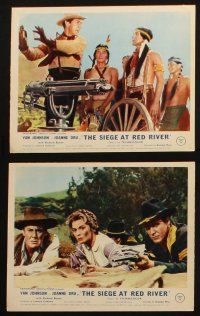 7h220 SIEGE AT RED RIVER 8 color English FOH LCs '54 western w/ Van Johnson & pretty Joanne Dru!