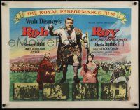 7j719 ROB ROY English 1/2sh '54 Disney, art of Richard Todd as The Scottish Highland Rogue!