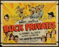 7j481 BUCK PRIVATES 1/2sh '41 Bud Abbott & Lou Costello, plus The Andrews Sisters!