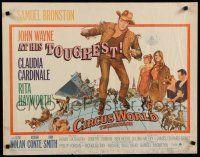 7j494 CIRCUS WORLD 1/2sh '65 Claudia Cardinale, John Wayne at his toughest!