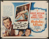 7j575 HOLIDAY AFFAIR style B 1/2sh '49 sexy Janet Leigh is what Robert Mitchum wants for Christmas!