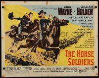 7j577 HORSE SOLDIERS style B 1/2sh '59 U.S. Cavalrymen John Wayne & William Holden, John Ford!