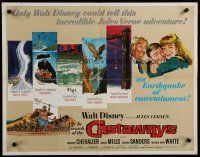 7j583 IN SEARCH OF THE CASTAWAYS 1/2sh '62 Jules Verne, Hayley Mills in an avalanche of adventure!