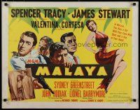 7j619 MALAYA style A 1/2sh '49 James Stewart, Spencer Tracy, Valentina Cortesa!