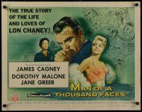 7j623 MAN OF A THOUSAND FACES style A 1/2sh '57 James Cagney as Lon Chaney Sr, sexy Dorothy Malone!