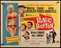 7j672 PANIC BUTTON 1/2sh '64 Maurice Chevalier, sexy Jayne Mansfield in bikini!